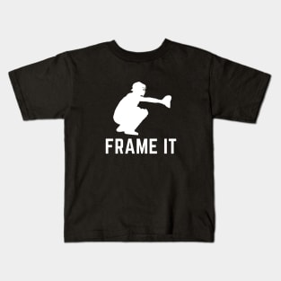 Frame it- a baseball catcher design Kids T-Shirt